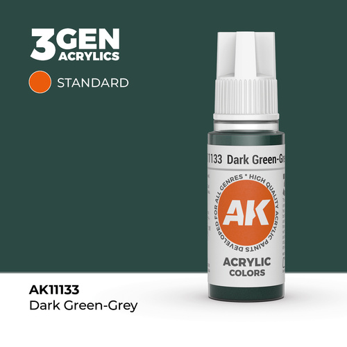 AK Interactive Dark Green-Grey Acrylic Paint 17ml 3rd Generation