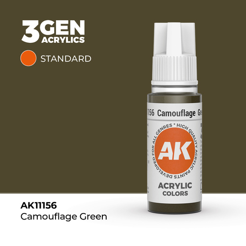 AK Interactive Camouflage Green Acrylic Paint 17ml 3rd Generation