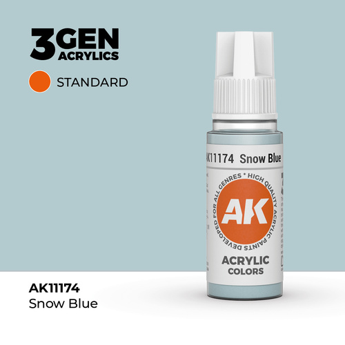 AK Interactive Snow Blue Acrylic Paint 17ml 3rd Generation