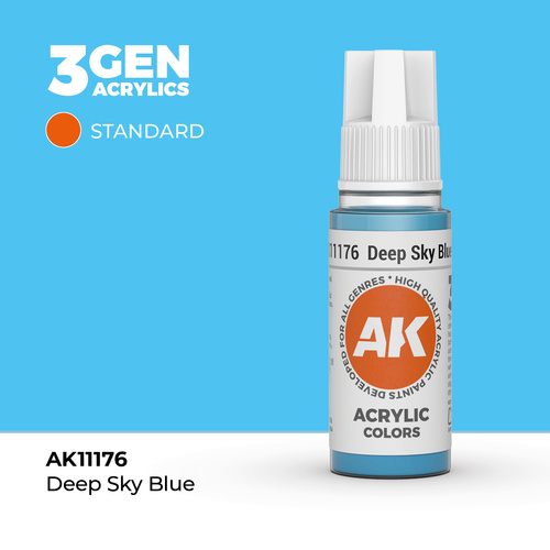 AK Interactive Deep Sky Blue Acrylic Paint 17ml 3rd Generation