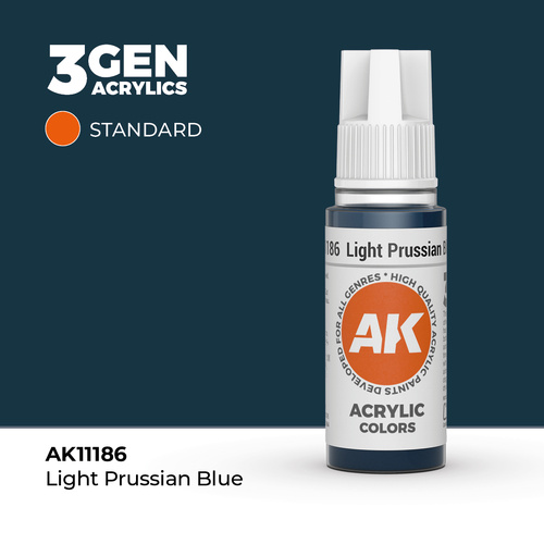 AK Interactive Light Prussian Blue Acrylic Paint 17ml 3rd Generation