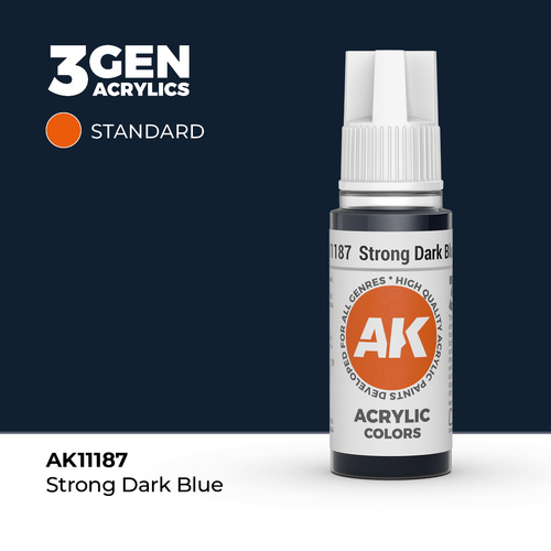 AK Interactive Strong Dark Blue Acrylic Paint 17ml 3rd Generation