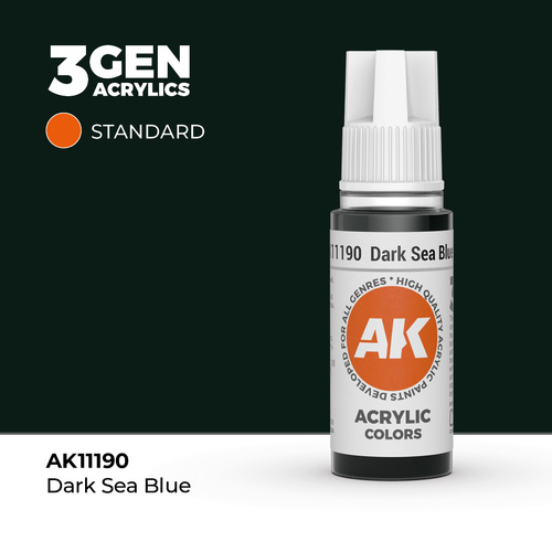 AK Interactive Dark Sea Blue Acrylic Paint 17ml 3rd Generation