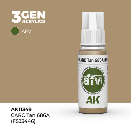 AK Interactive AFV Series: CARC Tan 686A (FS33446) Acrylic Paint 17ml 3rd Generation