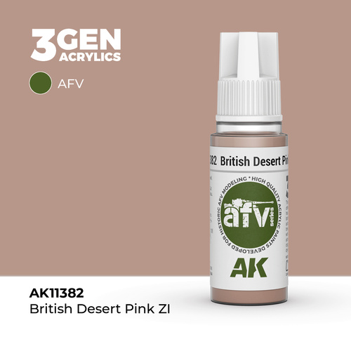 AK Interactive AFV Series: British Desert Pink ZI Acrylic Paint 17ml 3rd Generation