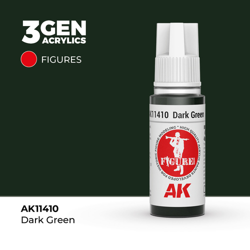 AK Interactive Figure Series: Dark Green Acrylic Paint 17ml 3rd Generation