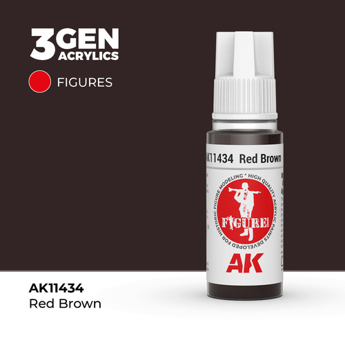 AK Interactive Figure Series: Red Brown Acrylic Paint 17ml 3rd Generation