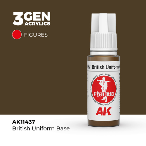 AK Interactive Figure Series: British Uniform Base Acrylic Paint 17ml 3rd Generation