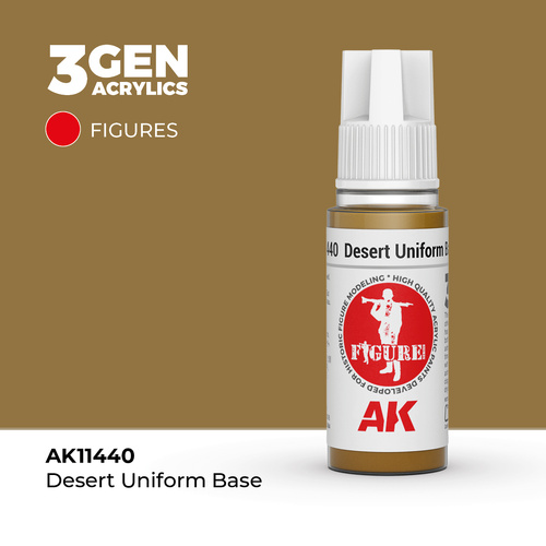 AK Interactive Figure Series: Desert Uniform Base Acrylic Paint 17ml 3rd Generation