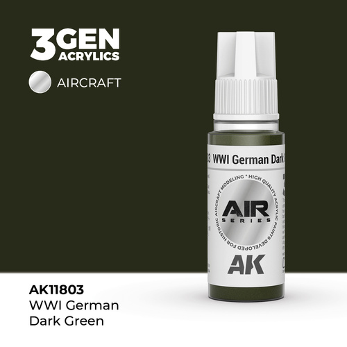 AK Interactive Air Series: WWI German Dark Green Acrylic Paint 17ml 3rd Generation