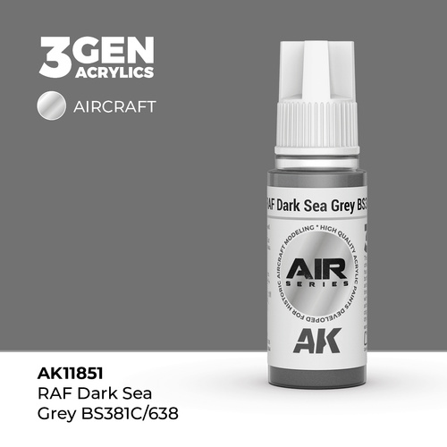 AK Interactive Air Series: RAF Dark Sea Grey BS381C/638 Acrylic Paint 17ml 3rd Generation