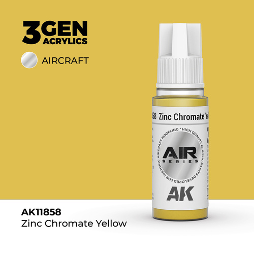AK Interactive Air Series: Zinc Chromate Yellow Acrylic Paint 17ml 3rd Generation