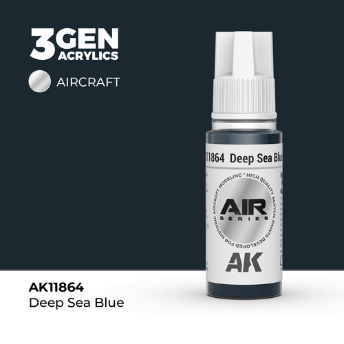 AK Interactive Air Series: Deep Sea Blue Acrylic Paint 17ml 3rd Generation