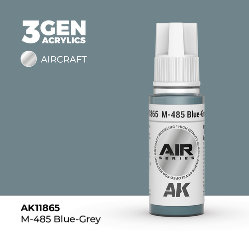 AK Interactive Air Series: M-485 Blue-Grey Acrylic Paint 17ml 3rd Generation