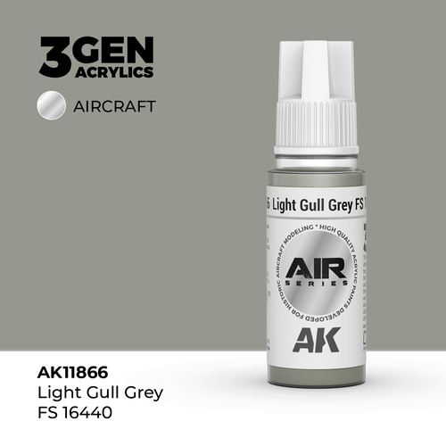 AK Interactive Air Series: Light Gull Grey FS 16440 Acrylic Paint 17ml 3rd Generation