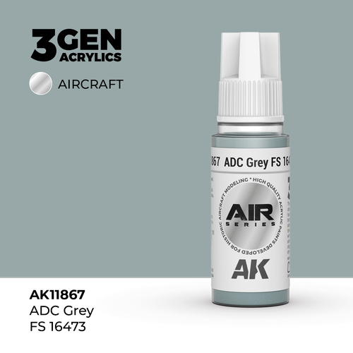 AK Interactive Air Series: ADC Grey FS 16473 Acrylic Paint 17ml 3rd Generation