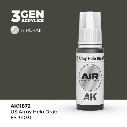 AK Interactive Air Series: US Army Helo Drab FS 34031 Acrylic Paint 17ml 3rd Generation