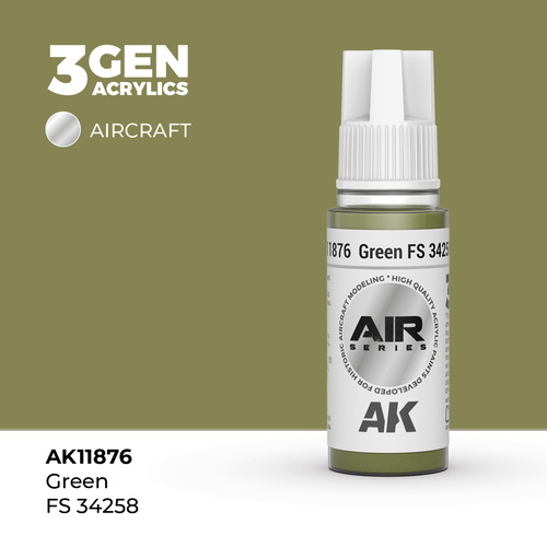 AK Interactive Air Series: Green FS 34258 Acrylic Paint 17ml 3rd Generation