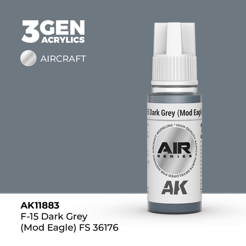 AK Interactive Air Series: F-15 Dark Grey (Mod Eagle) FS 36176 Acrylic Paint 17ml 3rd Generation