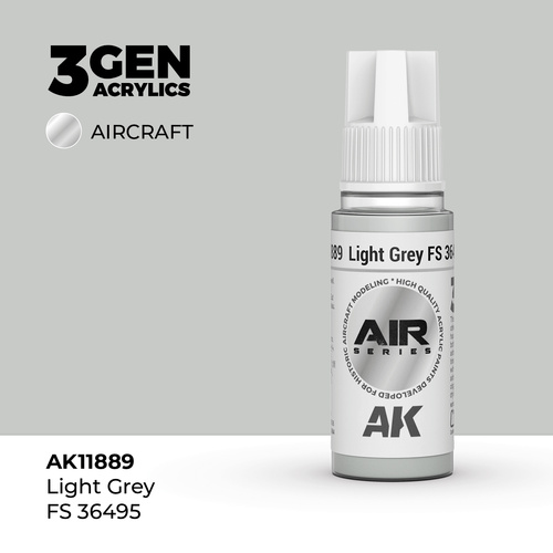 AK Interactive Air Series: Light Grey FS 36495 Acrylic Paint 17ml 3rd Generation