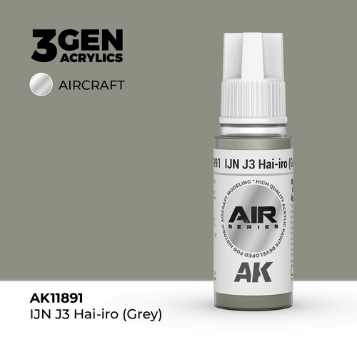 AK Interactive Air Series: IJN J3 Hai-iro (Grey) Acrylic Paint 17ml 3rd Generation
