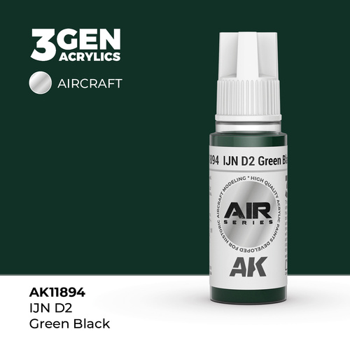 AK Interactive Air Series: IJN D2 Green Black Acrylic Paint 17ml 3rd Generation