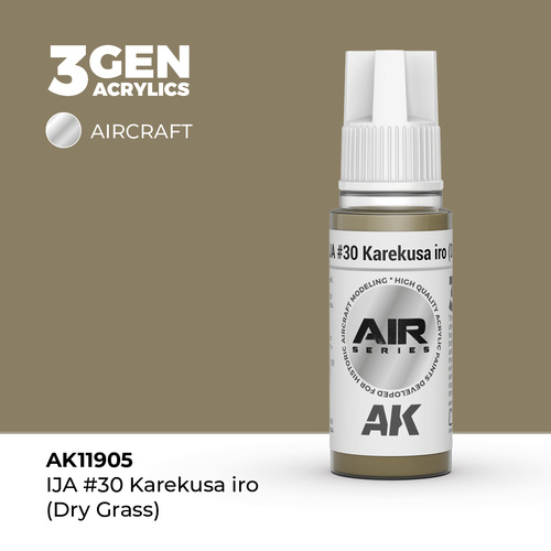 AK Interactive Air Series: IJA #30 Karekusa iro (Dry Grass) Acrylic Paint 17ml 3rd Generation