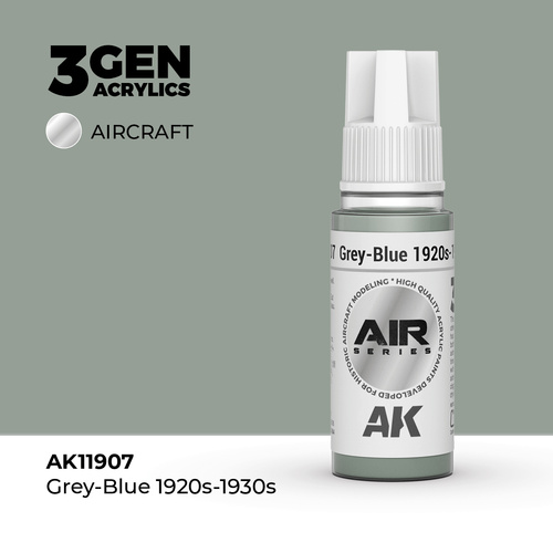 AK Interactive Air Series: Grey-Blue 1920s-1930s Acrylic Paint 17ml 3rd Generation