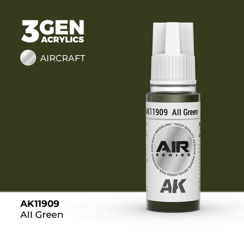 AK Interactive Air Series: AII Green Acrylic Paint 17ml 3rd Generation