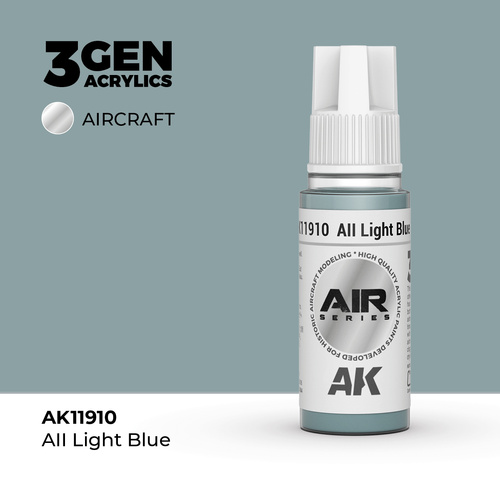 AK Interactive Air Series: AII Light Blue Acrylic Paint 17ml 3rd Generation