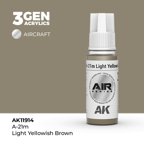 AK Interactive Air Series: A-21m Light Yellowish Brown Acrylic Paint 17ml 3rd Generation