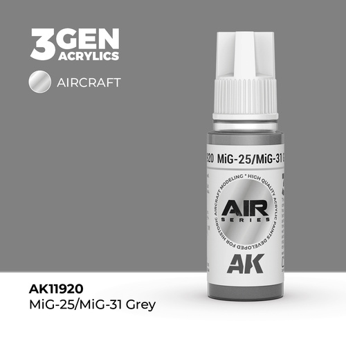 AK Interactive Air Series: MiG-25/MiG-31 Grey Acrylic Paint 17ml 3rd Generation