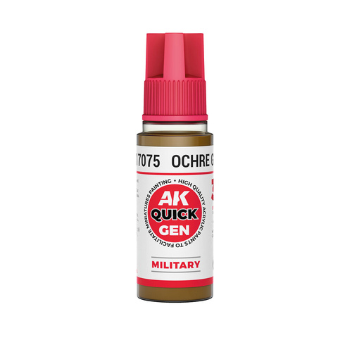 AK Interactive Quick Gen: Ochre Green - 18ml Acrylic Paint