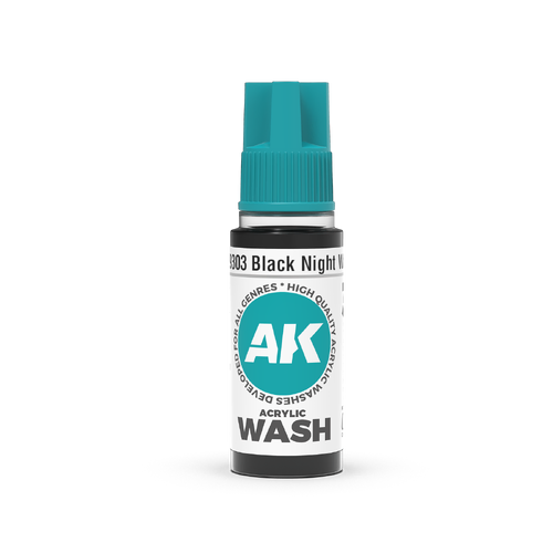 AK Interactive Acrylic Wash: Black Night Wash 18ml