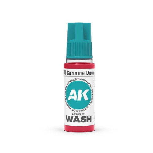 AK Interactive Acrylic Wash: Carmine Dawn Wash 18ml