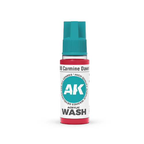 AK Interactive Acrylic Wash: Carmine Dawn Wash 18ml