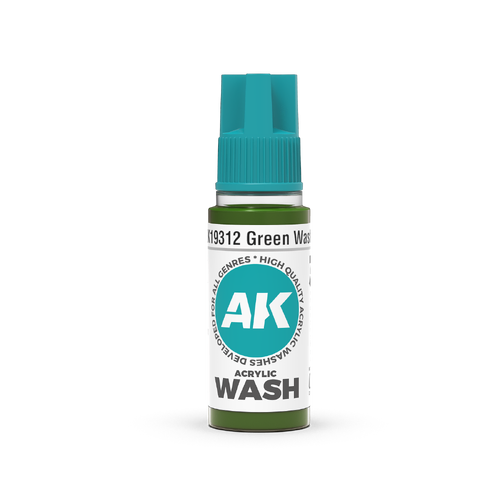 AK Interactive Acrylic Wash: Green Wash 18ml