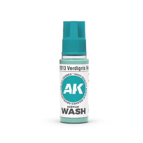 AK Interactive Acrylic Wash: Verdigris Wash 18ml