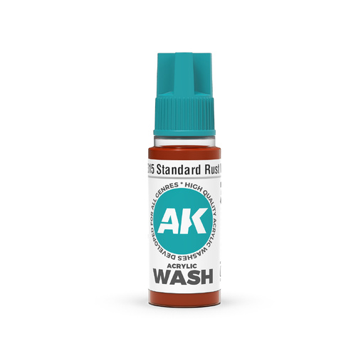 AK Interactive Acrylic Wash: Standard Rust Wash 18ml