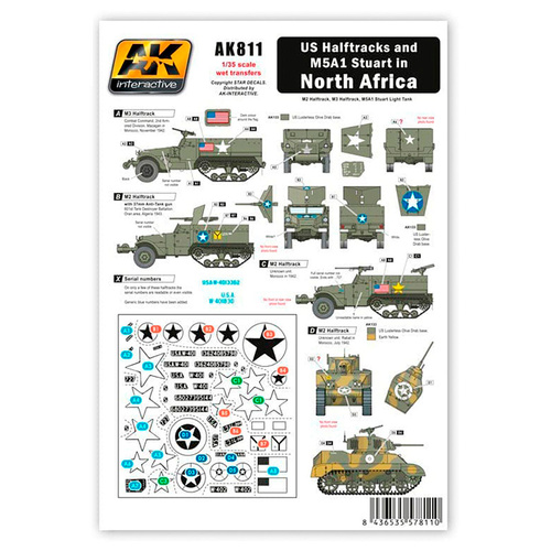 AK Interactive US Halftracks And M5A1 In North Africa Wet Transfer