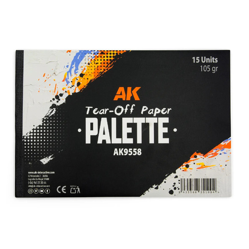 AK Interactive Tear-Off Paper Palette 15 Sheets