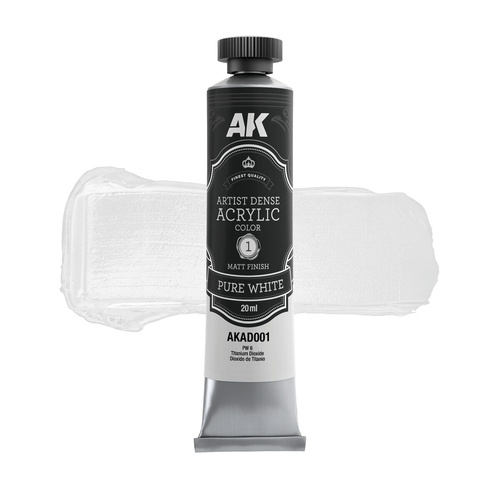 AK Interactive Artist Dense Acrylic Pure White 20ml