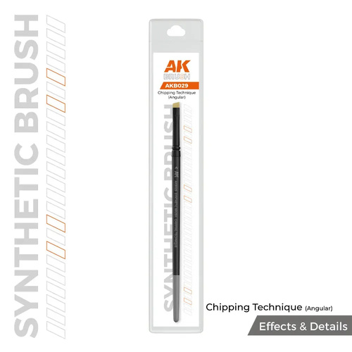 AK Interactive Synthetic Brush - Chipping Technique (Angular)