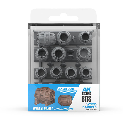 AK Interactive Basing Bits - Wood Barrels (32)