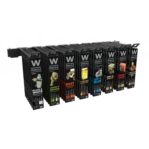 AK Interactive Display Module: Sets Weathering Pencils Module