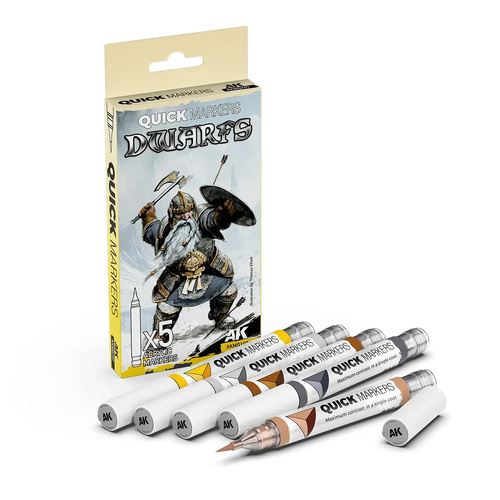 AK Interactive Quick Marker Set: Dwarfs - 5 Colour Set