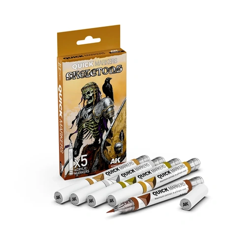 AK Interactive Quick Marker Set: Skeletons  - 5 Colour Set