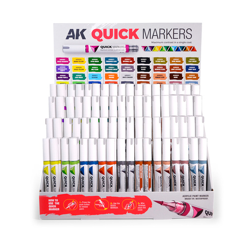 AK Interactive Display: Quick Markers Cardboard Display