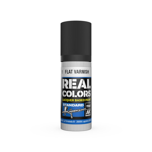 AK Interactive Real Colors: Flat Varnish - 17ml Lacquer Paint