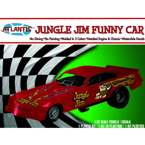 Atlantis 1/32 Snap Jungle Jim Vega Funny Car Plastic Model Kit